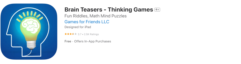 Brain Teasers - offline games for iphone